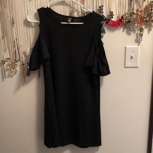 Black open sleeve dress